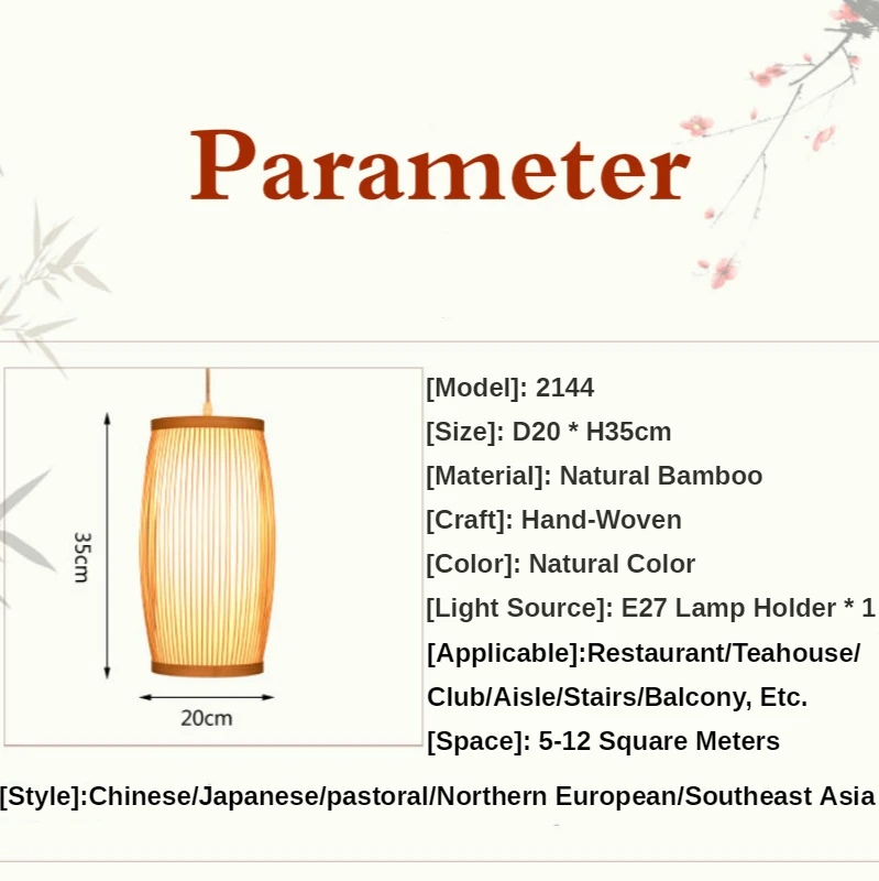 

Southeast Asia Bamboo Pendant Lights Creative E27 Dining room Living room Decor Lighting Pendant Lamps kitchen Hanging Lights