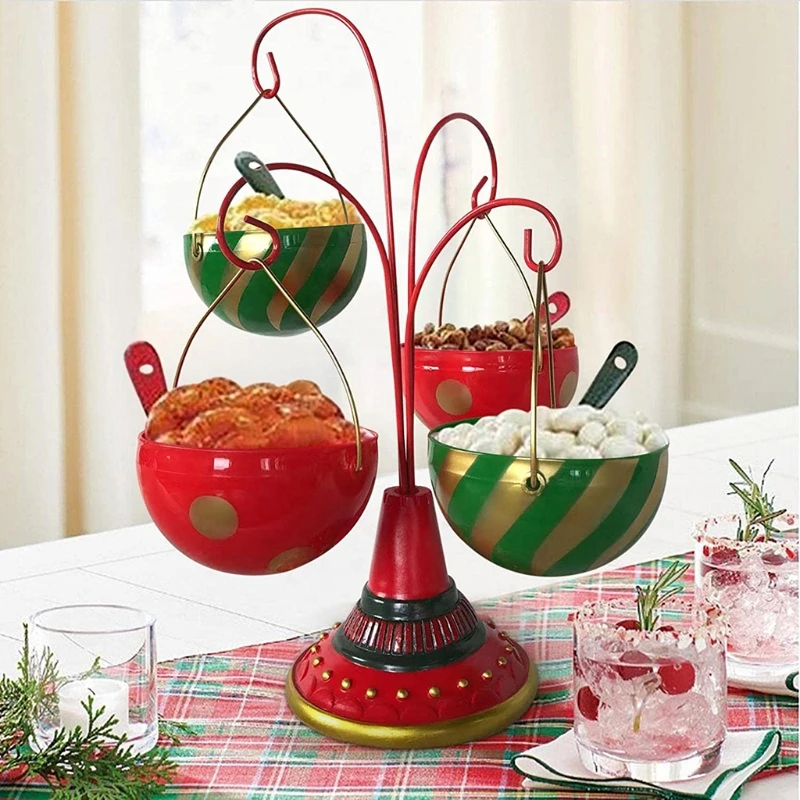 

Christmas Tree Snack Rack Candy Biscuit Bowls Holder for Xmas Party Food Cake Pastry Display Stand Fruit Plates Shelf