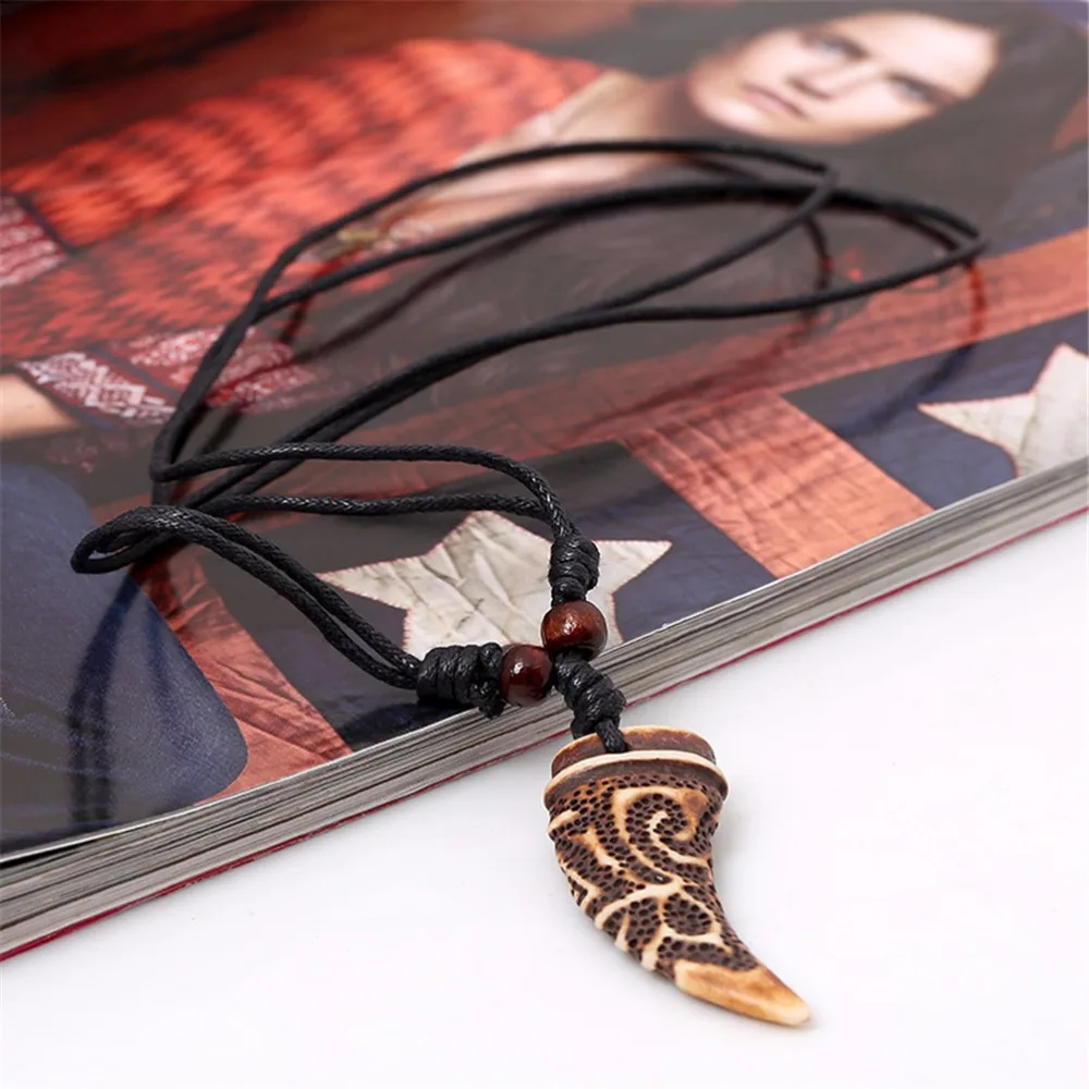 Светильник коричневый Як Кость Резьба Дракон тотемная подвеска стиль сторонник