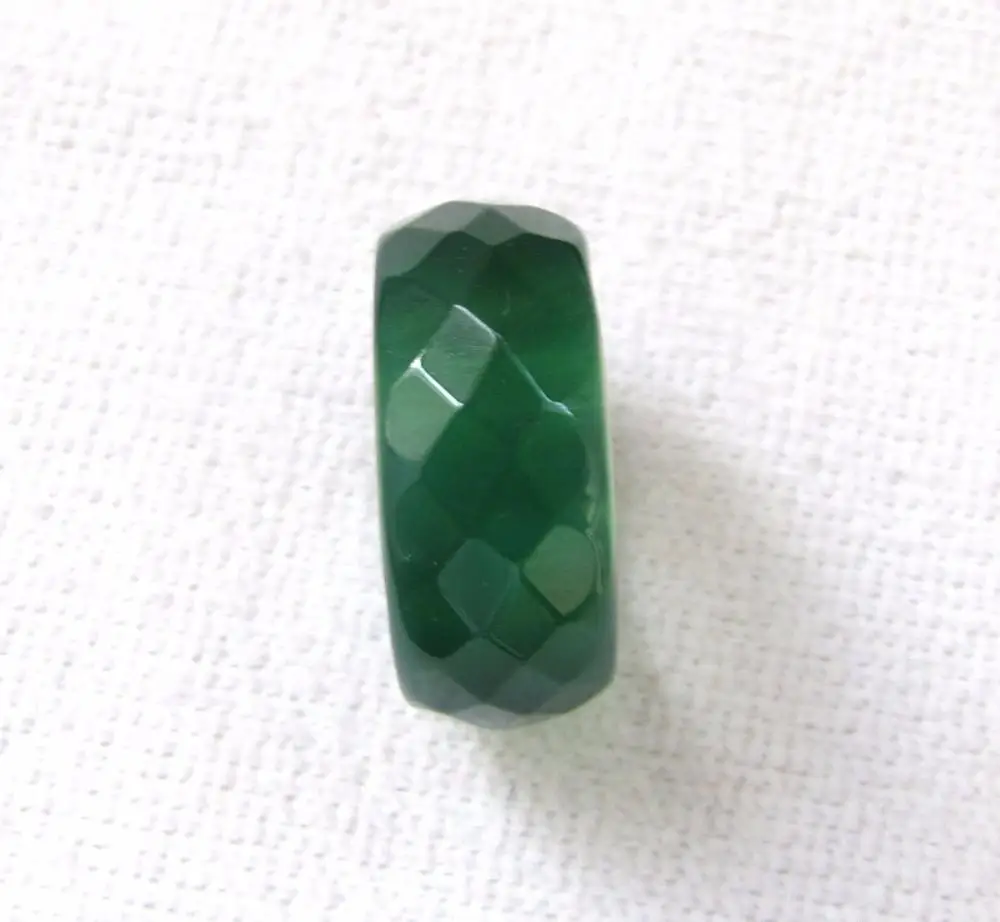 Новый хит продаж натуральный зеленый камень оникс ручной резной кольцо Размер 9 5