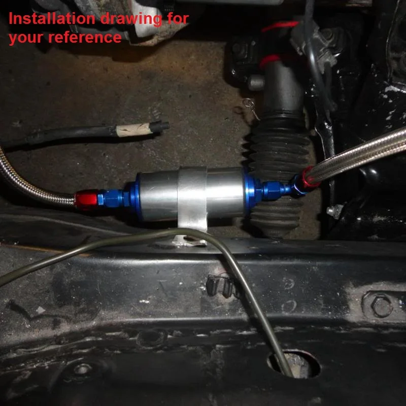 Топливный фильтр AN6 Blue Racing Ready встроенный топливный с 100 микронными элементами в