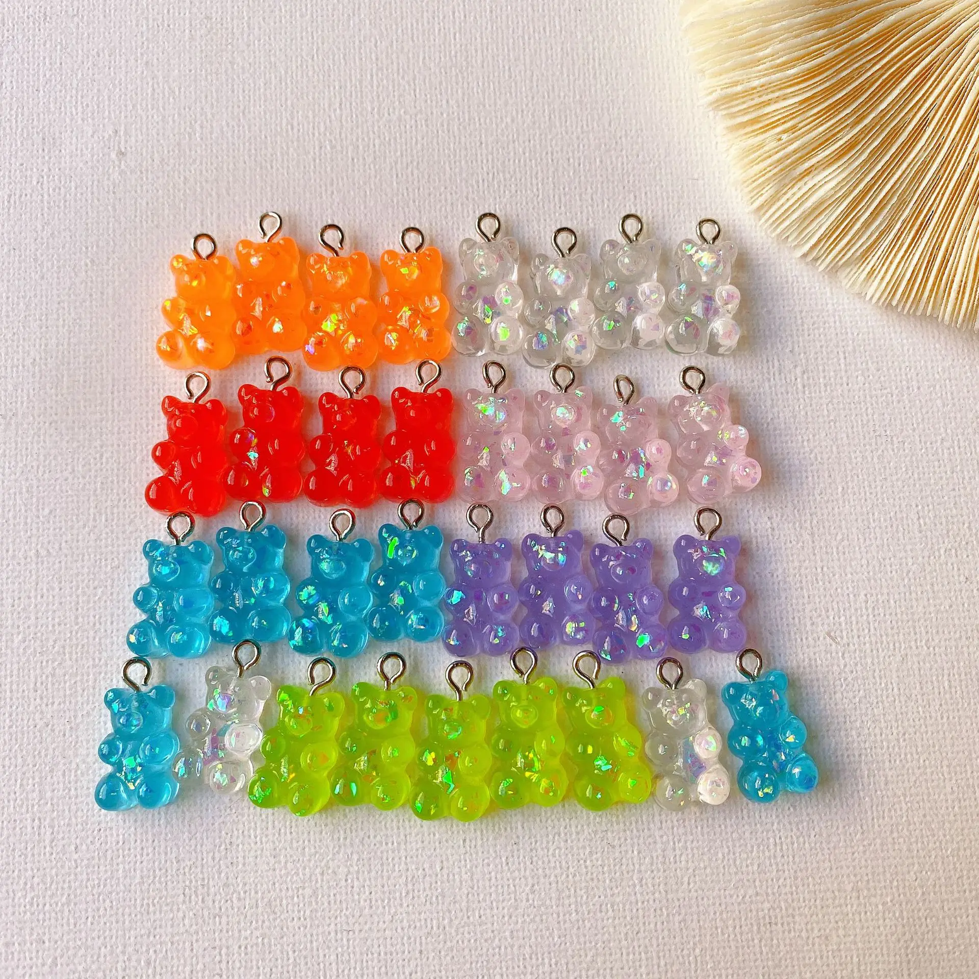 10 шт. Корея ярко блеск маленький в виде медведя из мультфильма Подвески Кулоны