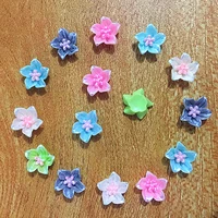 100pcs 10mm mix resin flowers decoration crafts flatback cabochon for scrapbooking kawaii cute diy accessories
