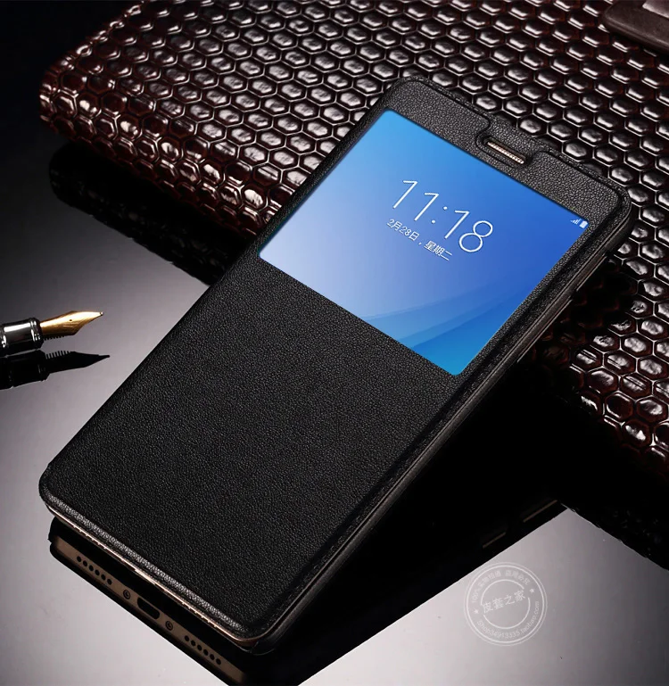 Флип чехол для Samsung Galaxy Xcover 4s книжка с окошком просмотра мягкая задняя крышка XCover