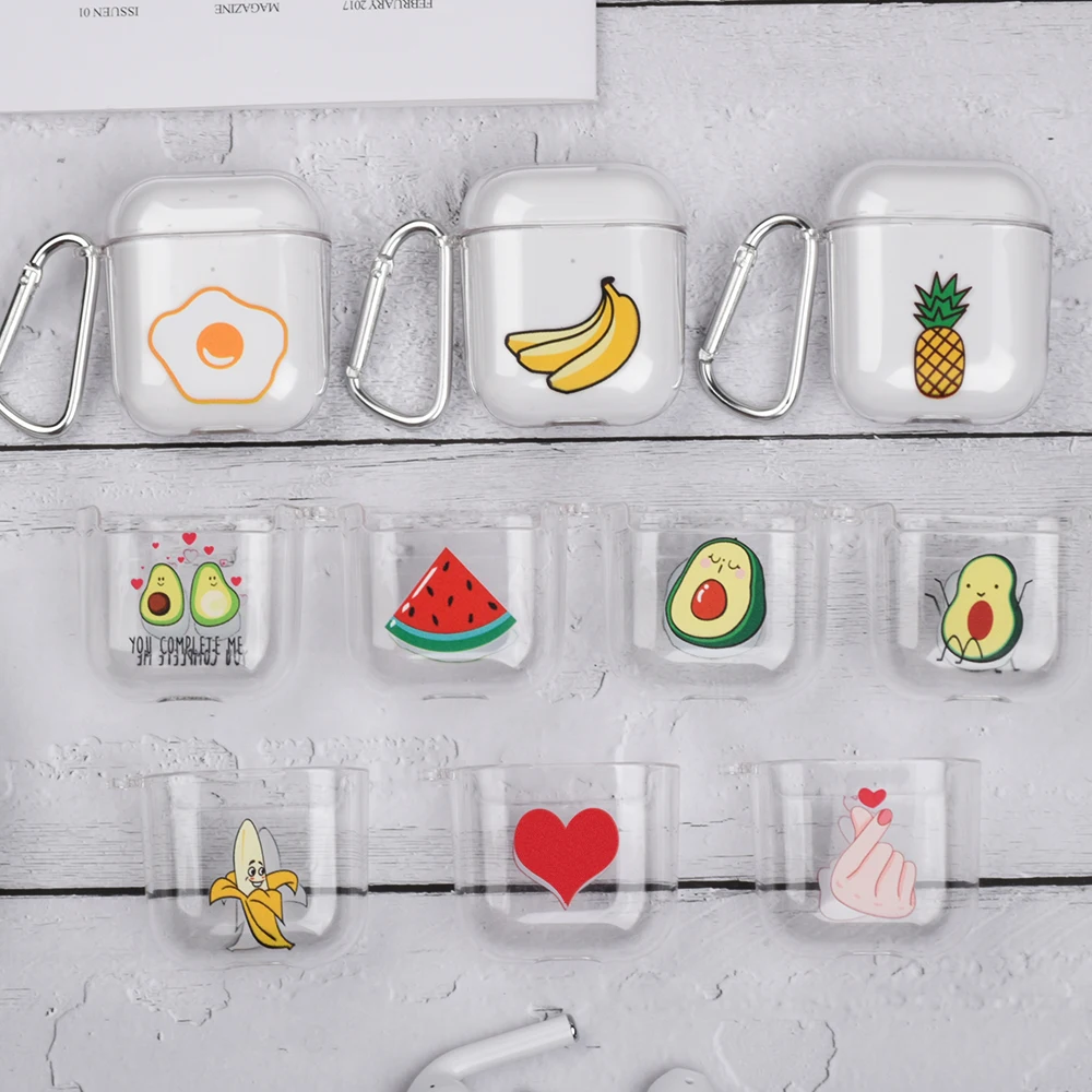 Для AirPods 2 в 1 чехол Роскошный прозрачный Жесткий ПК Защитный Беспроводной