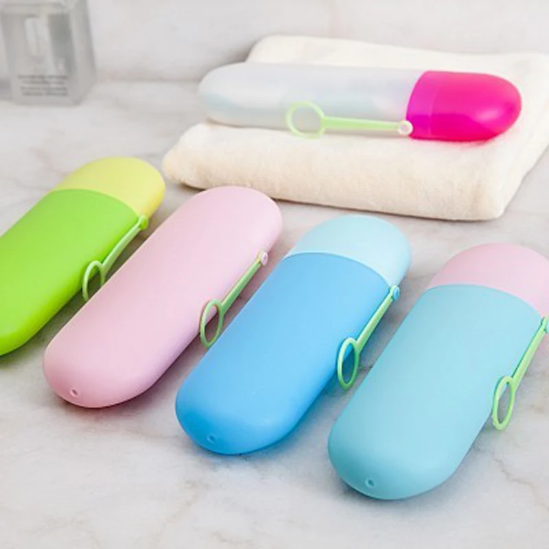 

Travel Cute Couple Travel Toothbrush Box Toothpaste Holder Protect Case Cup Storage