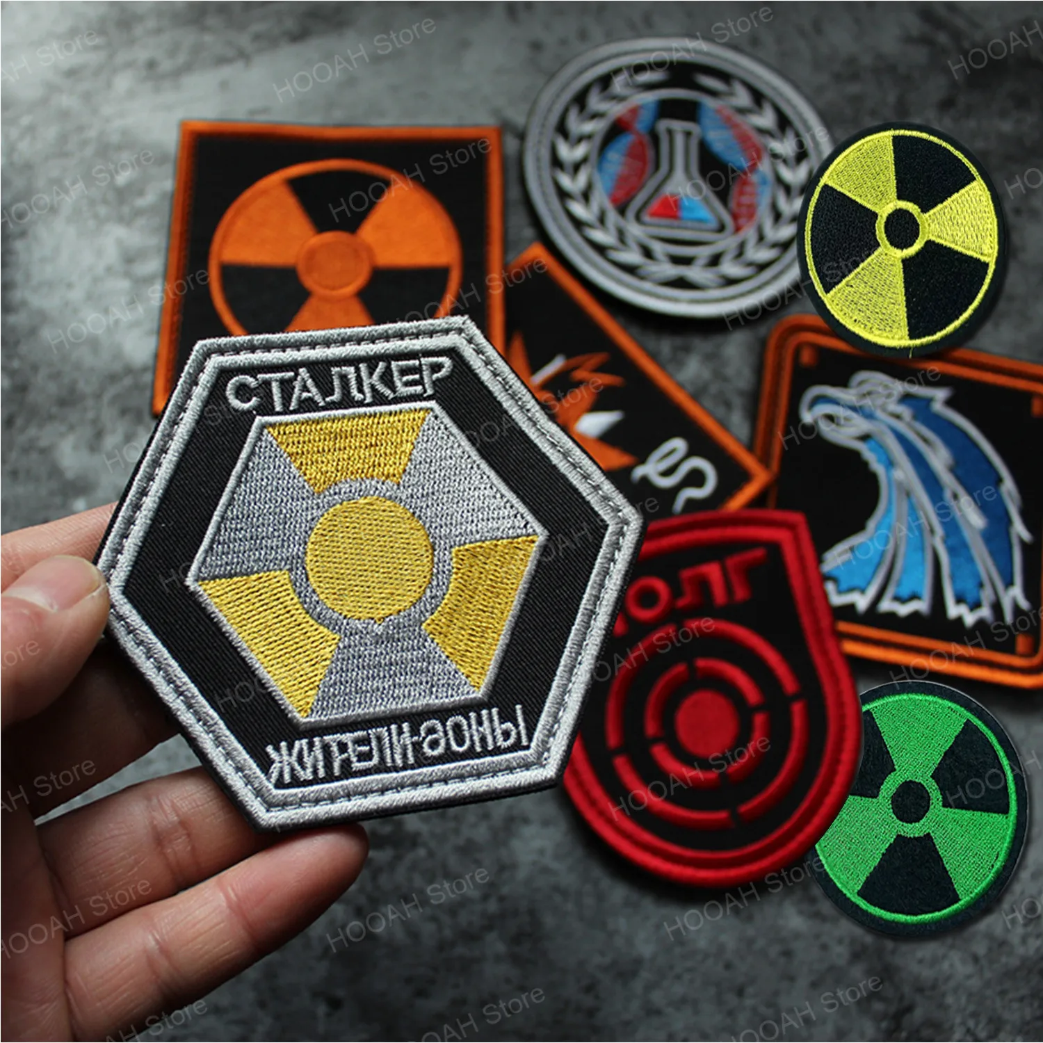 

Stripe Nuclear Power Plant Radiation Patch STALKER S.T.A.L.K.E.R. Factions Mercenaries Loners Atomic Power Badge Patch Chernobyl