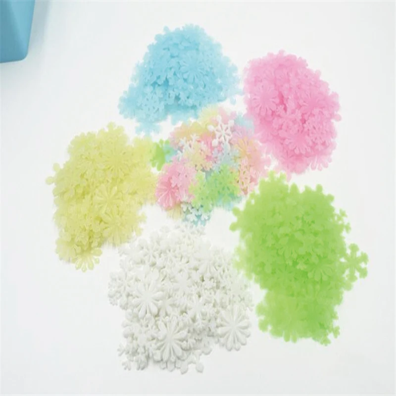 50 шт. красочные светящиеся настенные стикеры снежинки Рождественский день деко