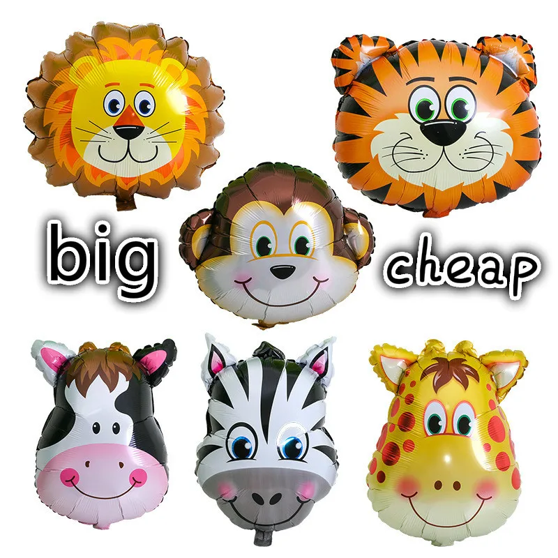 

Animal Head Theme Aluminum Film Balloon Children's Toy Birthday Festival Party Decoration Filled with Helium Float Air Balloon