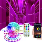 Светодиодная лента, гибкая лента RGB 5050, светодиодная Светильник та для самостоятельной сборки, Светодиодная лента RGB, Диодная лента постоянного тока 12 В с bluetooth и приложением для телефона