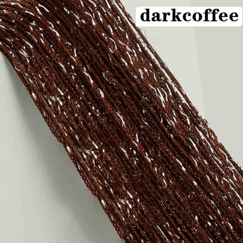 darkcoffee 100 см X 200 см блестящая занавеска на дверь Серебряная лента блестящая кисточка блестящая линия занавески балдахин для окна комнаты украшение дома - Цвет: darkcoffee