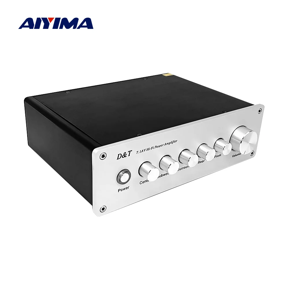 Усилитель AIYIMA 7 1 для домашнего кинотеатра усилитель мощности AV 8x20 Вт 8 канальный