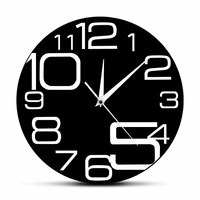 big numbers simple design modern wall clock minimalist wall art timepieces home decor silent non ticking clock for living room