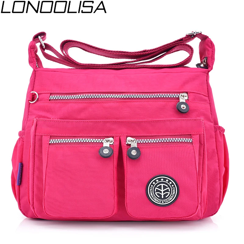 Женская нейлоновая сумка через плечо с несколькими карманами водонепроницаемая