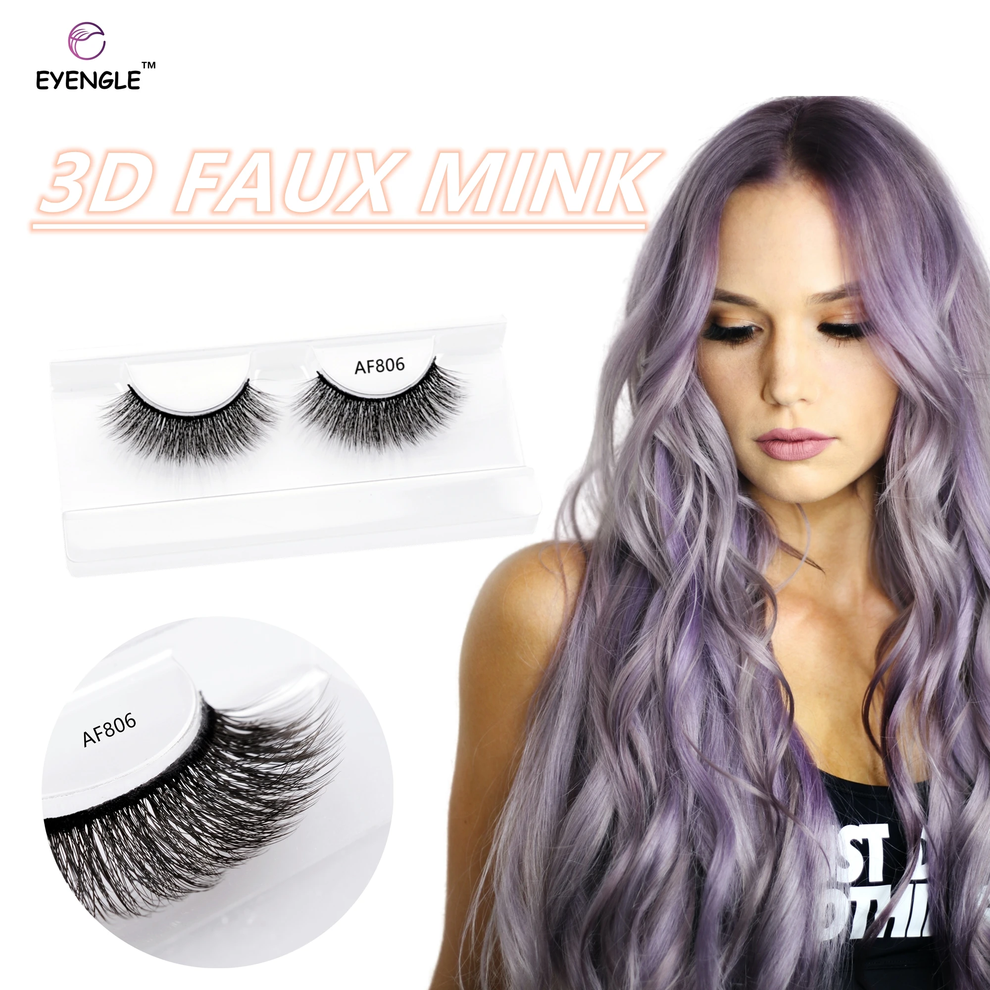 

EYENGLE 3D False Eyelashes Natural Thick Long Soft Handmade 10-15mm Faux Mink Eyes Lashes Extension Reusable Makeup 11.11