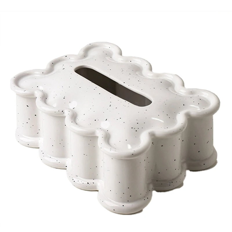 

Ceramic Tissue Box Household Light Luxury High-End Pumping Box Living Room Desktop Napkin Box Home Decoration