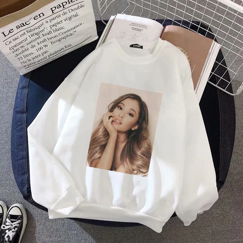 Толстовка в стиле Харадзюку пуловер Женская Милая сексуальная девушка Ариана