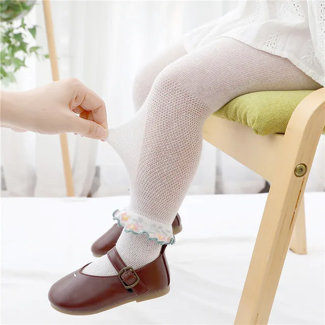 

Summer Infant Girls Pantyhose Mesh Hollow Soft Cotton kids Girls Tights Cute Casual Fashion Children Newborn baby girl Tights