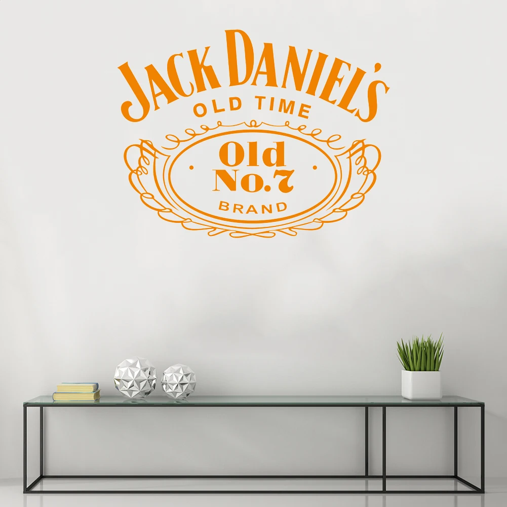 

Kilncc Vinyl Wall Stickers Old Time Jack Whiskey Art Decals Kitchen Stencil Pub Decoration Wallpaper Posters
