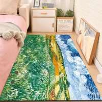 living room bedroom window sills oil painting style universal carpet washable cushion and customizable
