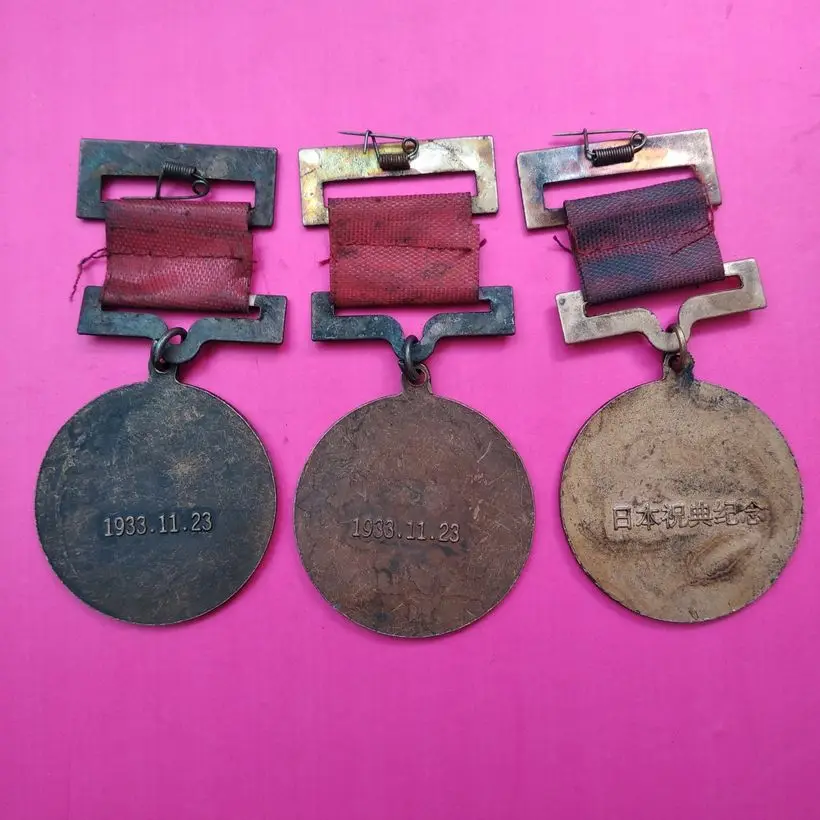 3 PCS Vintage Chinese Medal Military Sort Award Decoration Issue 1933 Years Signed Medals | Дом и сад