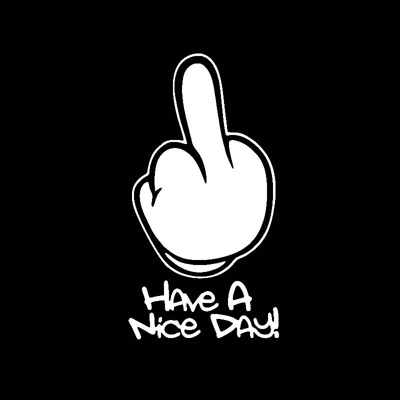 

HAVe A Nice DAY ! Middle Finger Car Sticker Funny Automobiles Motorcycles Exterior Accessories Vinyl Decals