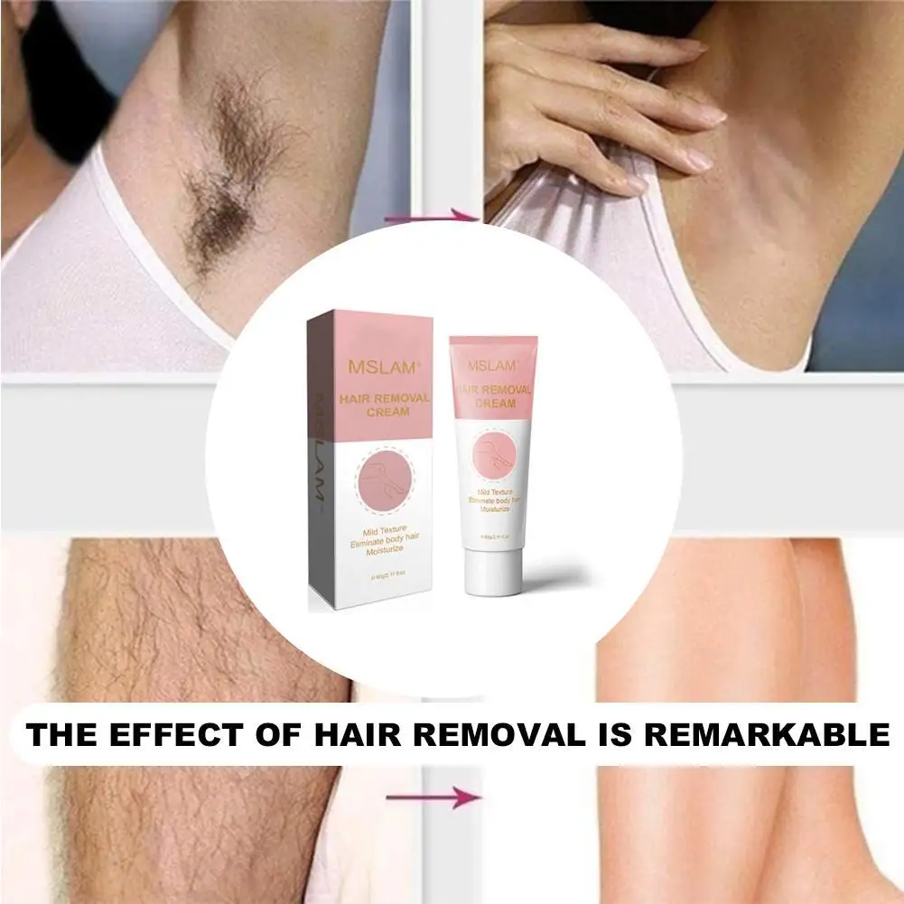 

60ml Permanant Hair Growth Removal Inhibitor cream Legs Hair Armpit Body Stop Painless Intimate U6B3