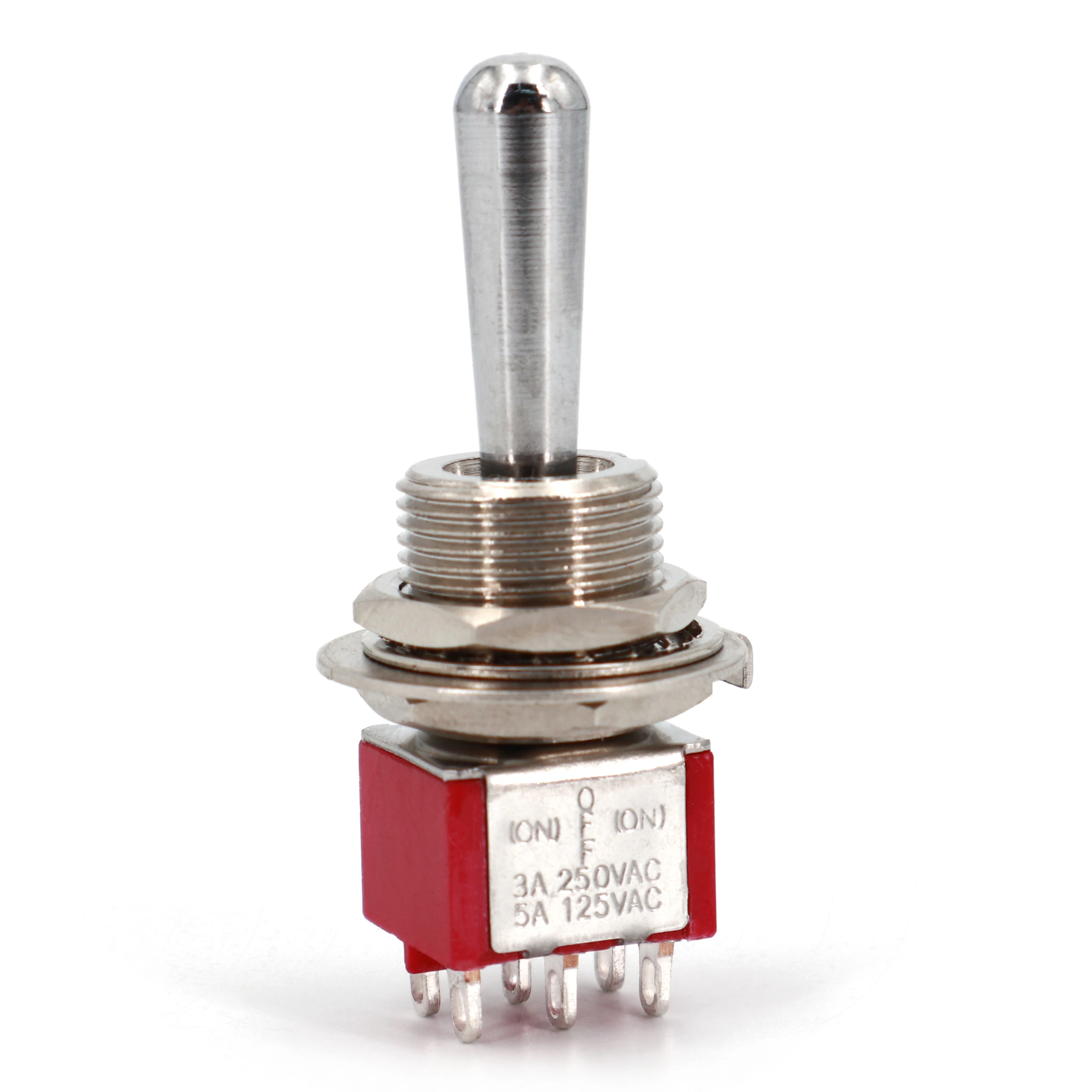 

1 шт. SH T8012A- Z1 большая ручка DPDT 6Pin Мини тумблер MOM-OFF-MOM мгновенное 3 положение