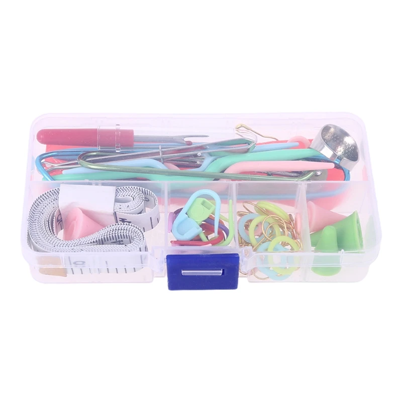 

Sewing Needles Kit Tool Weaving Knitting Large Eye Needle Stitch Marker