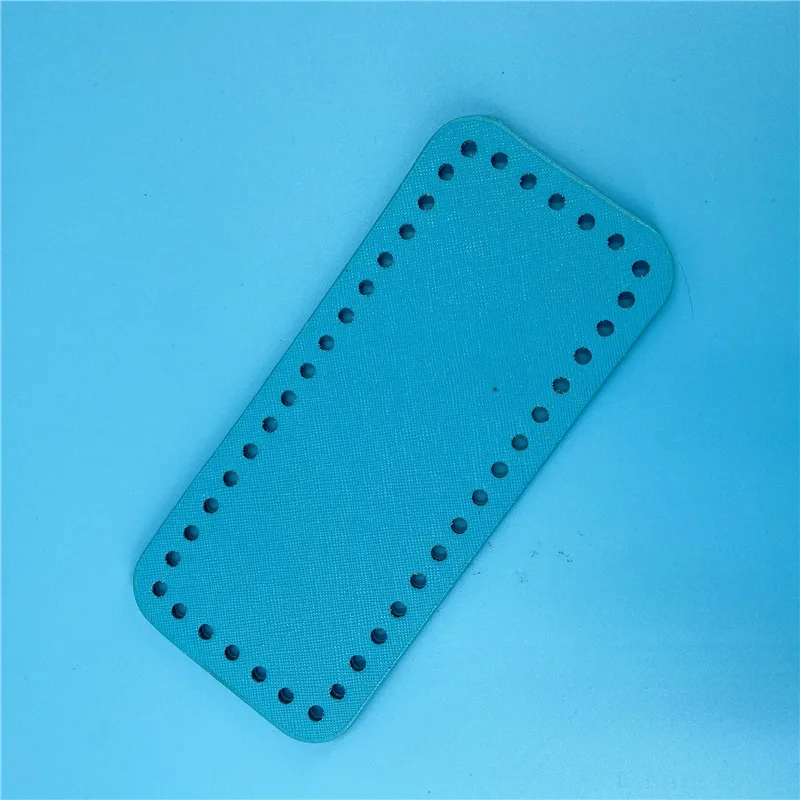 5 PCS DIY Woven Bag Material Cross Bottom 18 X 8cm Rivetless Rectangular Leather Bottom Knitting Bag DIY Women Shoulder Bags