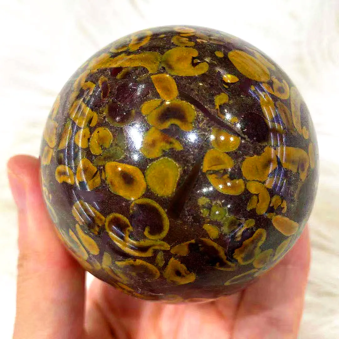 

Природный камень азо, Хрустальный кварцевый энергетический шар, восстанавливающее украшение комнаты, подарок для дома, драгоценный камень