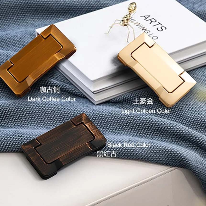 Медные скрытые дверные ручки шкафа золотого цвета мебельная фурнитура из