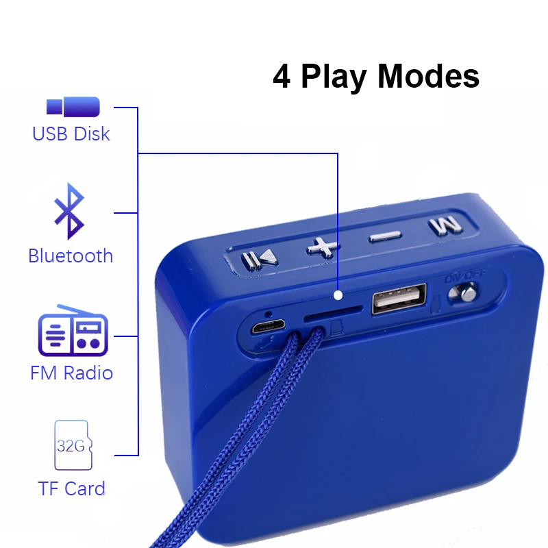 TG166 беспроводной Bluetooth динамик поддерживает USB TF FM радио портативный |