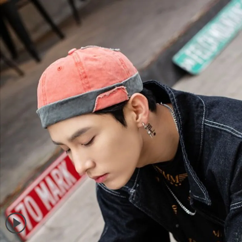 Винтажная Кепка в стиле хип-хоп Мужская потертая хлопковая кепка с черепом