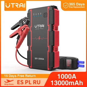 utrai 1000a jump starter 13000mah power bank starting device portable charger emergency booster 12v car battery jump starter free global shipping