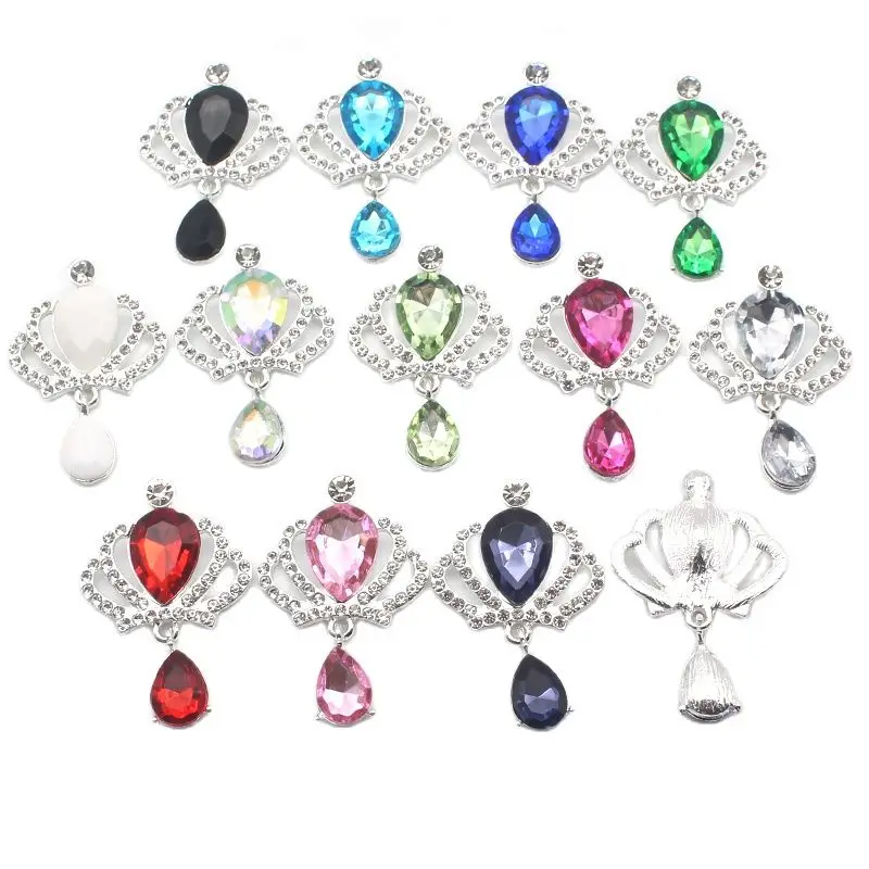 

New Mix Crown pendant DIY Decoration 10Pcs/Lot 32*48MMCrown pendant Clothing Metal Wedding Anniversary Decor