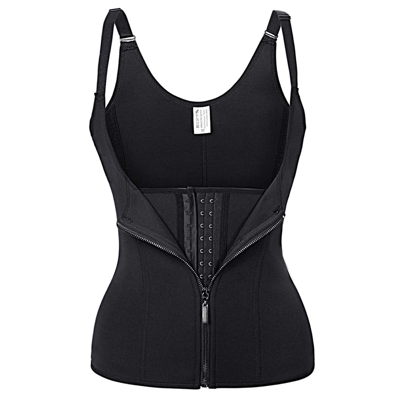 

Women Waist Trainer Corset Zipper Vest Body Shaper Cincher Shapewear Slimming Belt Sports Girdle Neoprene Sauna Tank Top