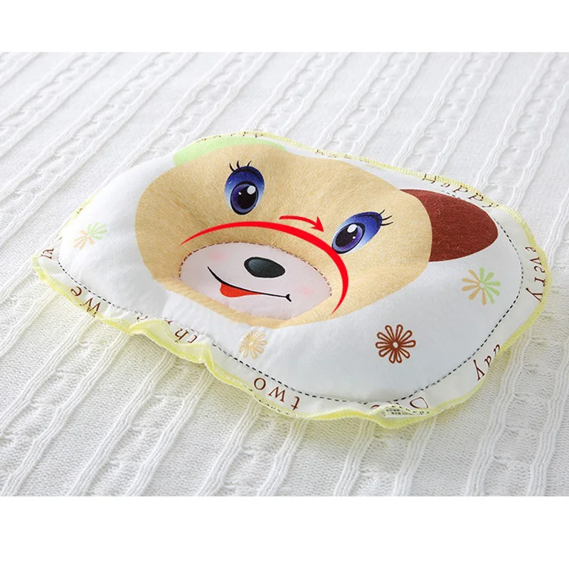 Cotton Printed Baby Pillow Newborn Head Protect Cushion Anti Flat For Infant Bear Cartoon Sleep Positioner Child | Мать и ребенок