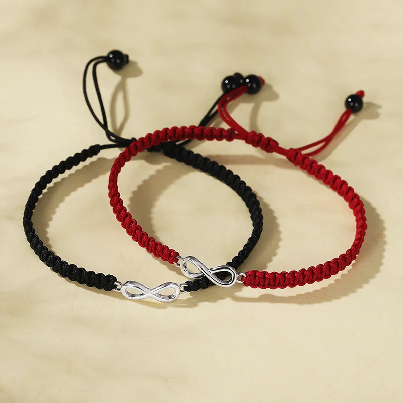 

Свежие и модные аксессуары для студентов браслет из стерлингового серебра S925 пробы для пары Простые индивидуальные ювелирные изделия с вер...