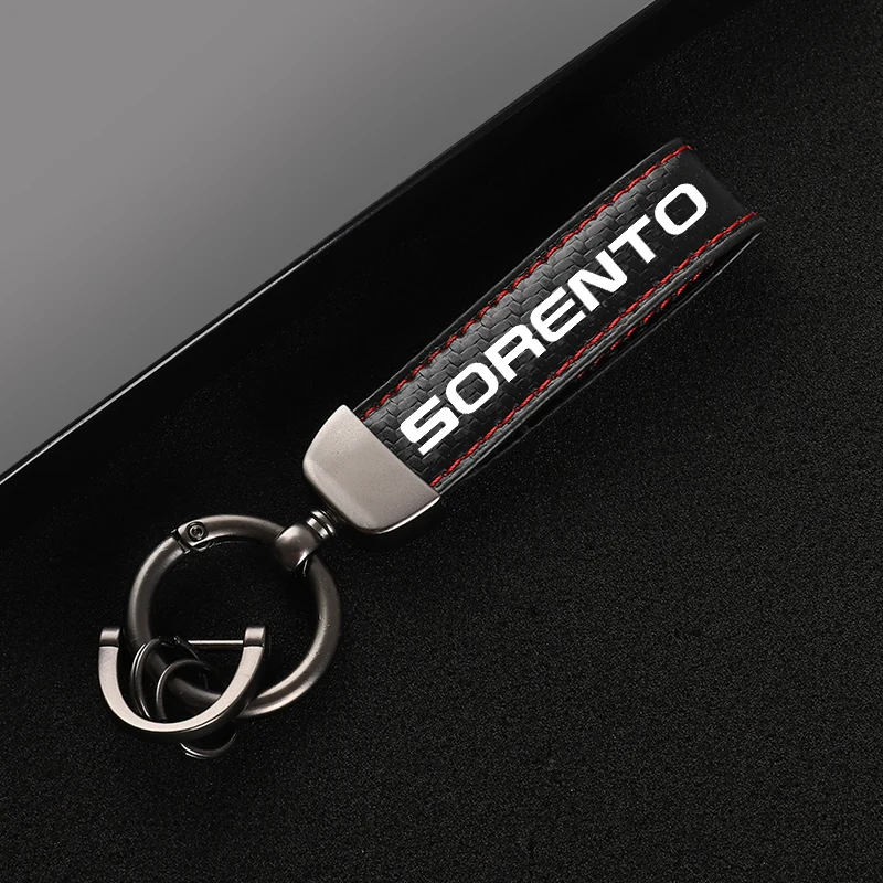 High-Grade Leather Car KeyChain 360 Degree Rotating Horseshoe Key Rings for kia sorento 2012 2016 2020 2019 accessories | Автомобили и