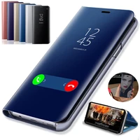 fashion smart flip mirror phone case for iphone 11 pro max 7 8 6s plus xs max xr x for samsung s8 s9 s10e plus note 8 9 10 pro