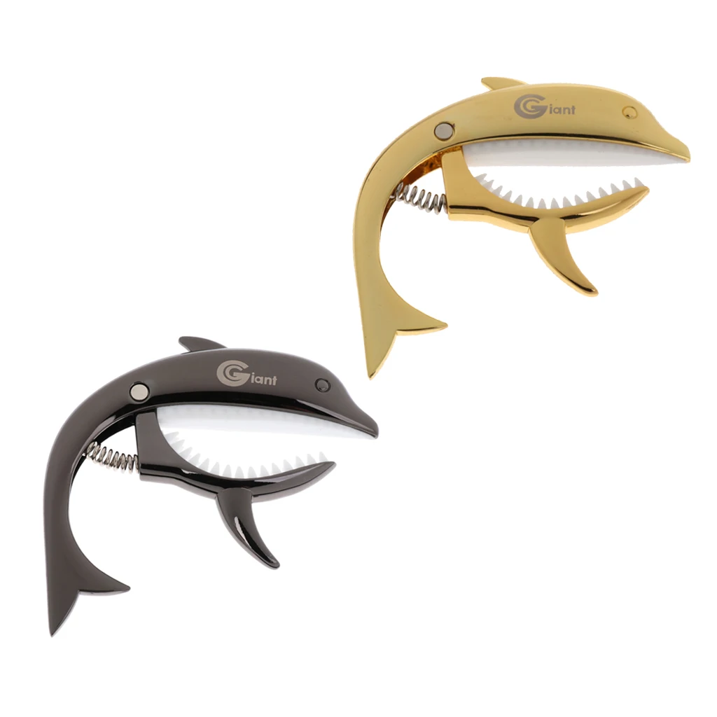 

Quickly Released Metal Dolphin Shape Ukulele/ Guitar Capo Adjust Tune Clamp