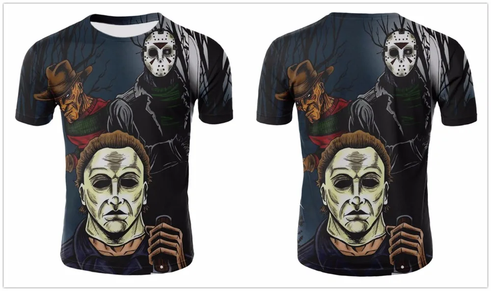 Newest 3D Clown T Shirt Skull Skeleton Summer T-shirts Men Women Hip Hop Punk Gothic Shirts Vintage Rock Anime Casual Tees