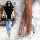 Сапоги женские та же, с молнией сзади, на высоком каблуке, размер 43, толстый каблук с кристаллами