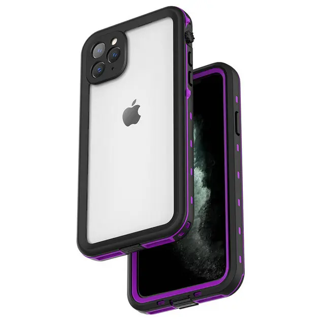 IP68 Водонепроницаемый чехол для iPhone 11 Pro Max на iPhone 11Pro водонепроницаемый чехол для дайвинга 360 Защита iPhone11 - Цвет: Purple