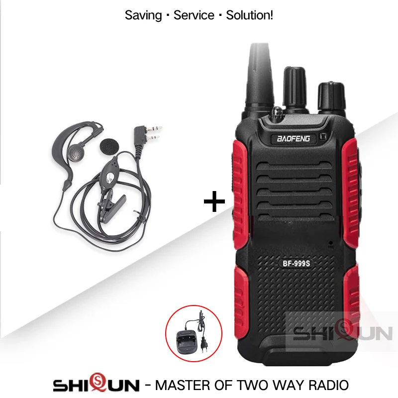 Add Headset Горячая Baofeng bf-999s Plus Walkies Uhf band военный уровень двухстороннее радио 999S(2) для безопасности, отеля, ветчины BF999s обновление 888s 5W - Цвет: Add Headset