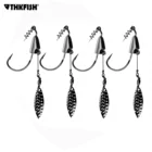 2 шт4 шт Клинок для плаванья джиг-Крючок #30 #40 #50 свинцовая головка рыболовные крючки для плавания вертушка взвешенные крючки для плаванья
