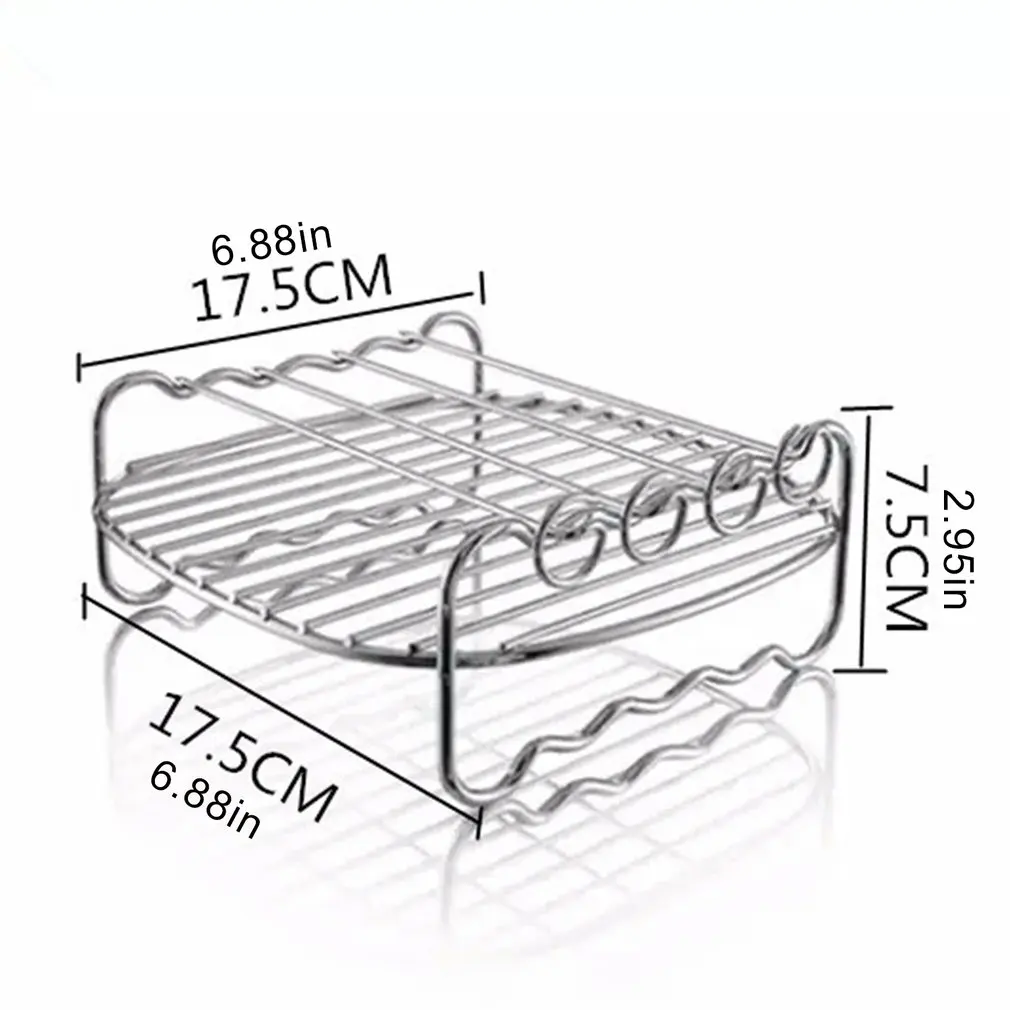

Air Fryer Accessories Double Grill 4-pin Rack Non-sticky Convenient To Carry Grill Suitable For HD9232
