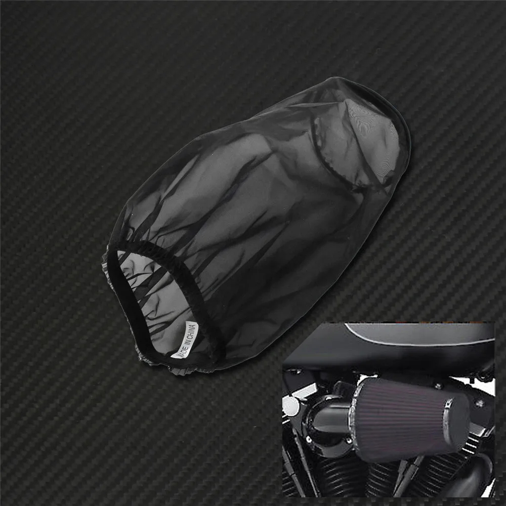 

Мотоциклетный водонепроницаемый дождевой носок черный воздушный фильтр защитный чехол для Harley Touring Dyna Softail Sportster 883 1200 48 72