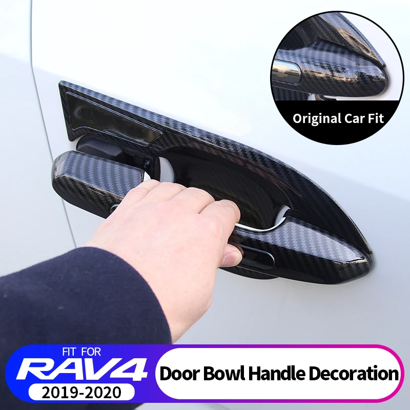 

Foal Burning ABS Chrome Trim Car Door Handle Protection Cover For Toyota RAV4 2019 2020 Accessories Auto Styling